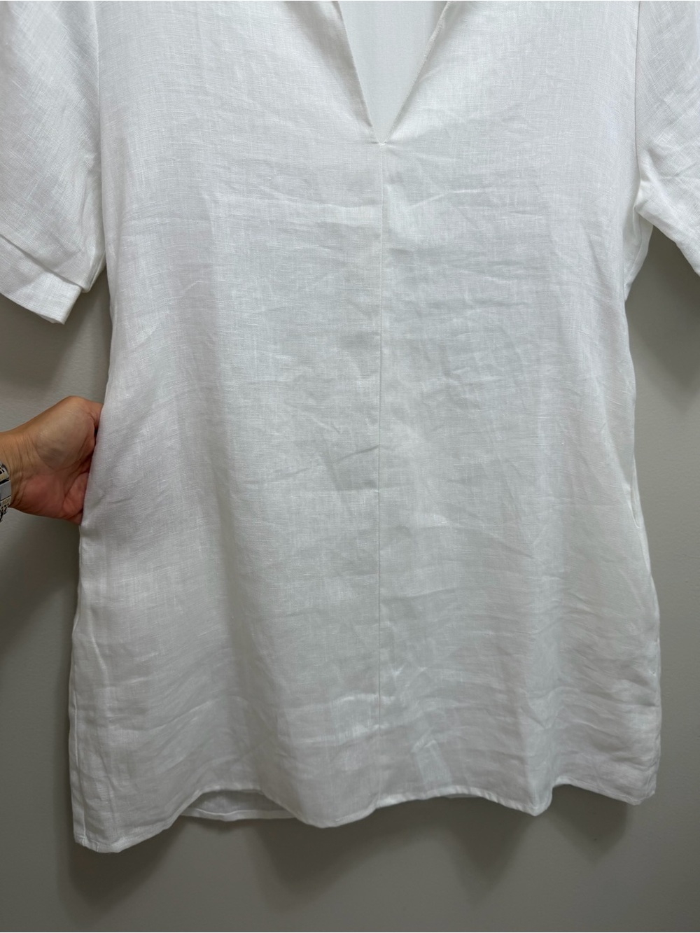 DISSH Candice Linen Smock Dress Pockets White Size 2 - Picture 7 of 10